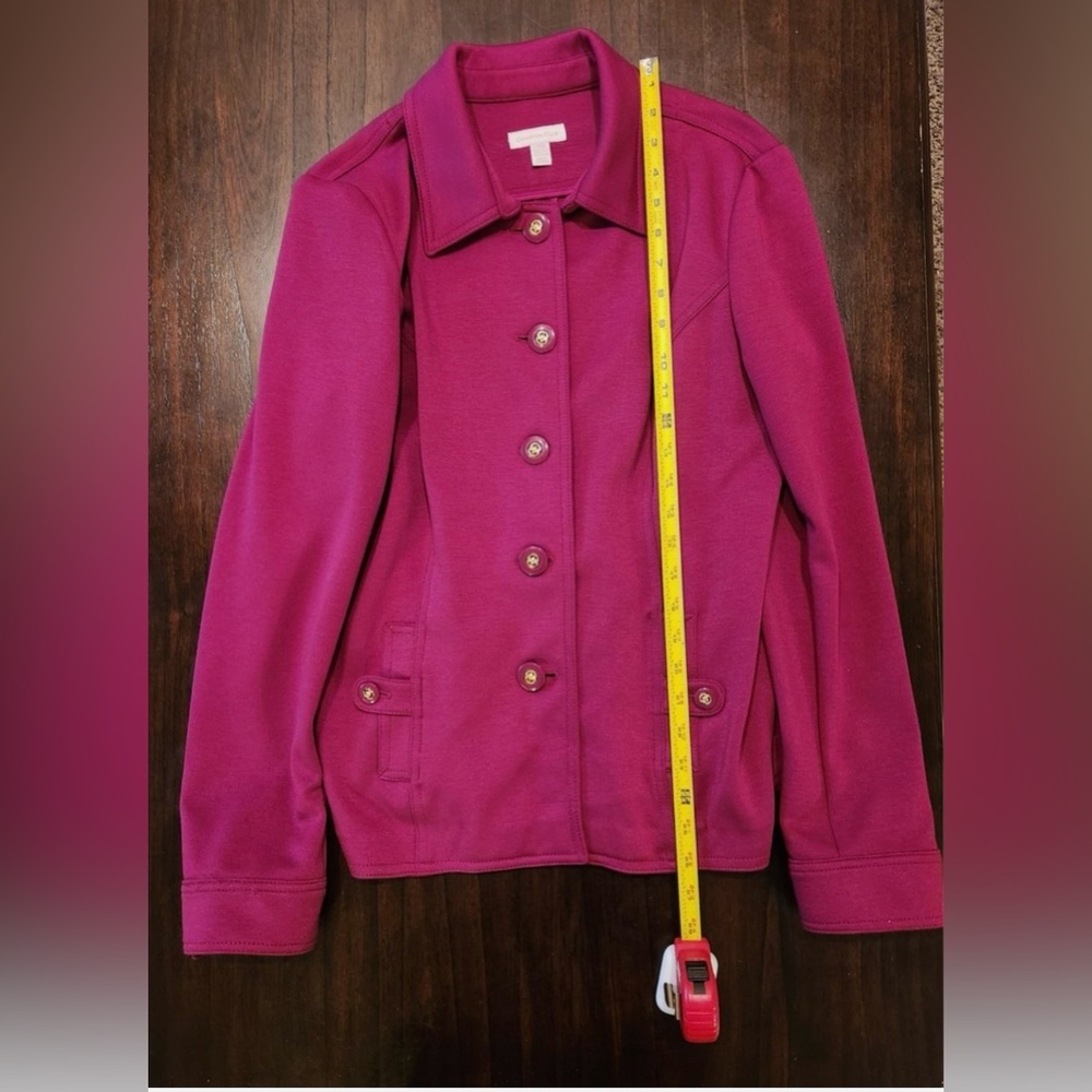 Charter Club Magenta Utility Jacket - Picture 6 of 7